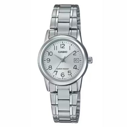 Casio General LTP-V002D-7B Silver Stainless Steel Band Women Watch